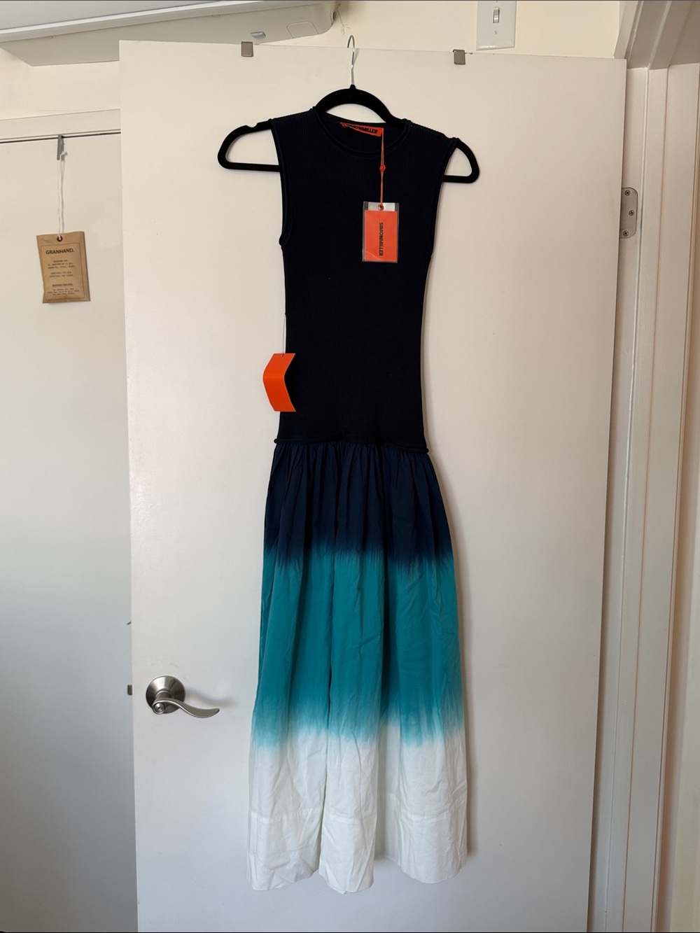 SIMONMILLER Novo Knit Combo Dress in Macadamia & Blue Dip Dye